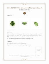 0.74 Ct. Demantoid Garnet from Russia Appraisal