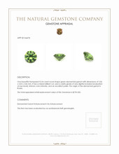 0.54 Ct. Demantoid Garnet from Russia Appraisal