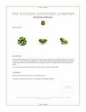 0.72 Ct. Demantoid Garnet from Russia Appraisal