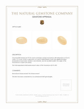 29.35 Ct. Cabochon Moonstone from Ceylon (Sri Lanka) Appraisal