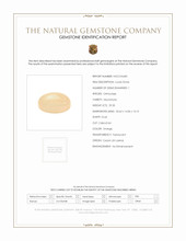 29.35 Ct. Yellow Cabochon Moonstone from Ceylon (Sri Lanka) Scan Report