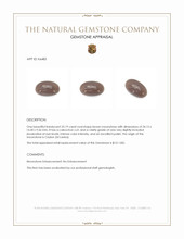 25.19 Ct. Cabochon Moonstone from Ceylon (Sri Lanka) Appraisal