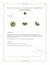 0.74 Ct. Demantoid Garnet from Russia Appraisal