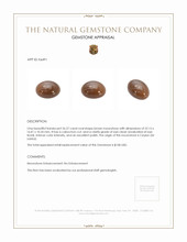 26.27 Ct. Brown Cabochon Moonstone from Ceylon (Sri Lanka) Appraisal