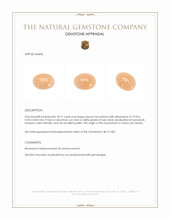 18.77 Ct. Peach Cabochon Moonstone from Ceylon (Sri Lanka) Appraisal