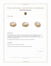 25.05 Ct. Brown Cabochon Moonstone from Ceylon (Sri Lanka) Appraisal