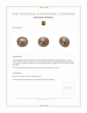 18.54 Ct. Brown Cabochon Moonstone from Ceylon (Sri Lanka) Appraisal