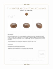 29.11 Ct. Brown Cabochon Moonstone from Ceylon (Sri Lanka) Appraisal