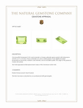 2.05 Ct. Peridot from Ceylon (Sri Lanka) Appraisal