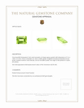 2.40 Ct. Green (Lime Green) Peridot from Ceylon (Sri Lanka) Appraisal
