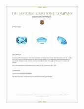 1.50 Ct. Blue Topaz from Ceylon (Sri Lanka) Appraisal