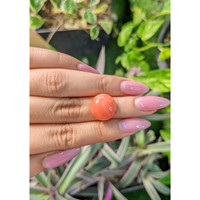 10.52 Ct. Cabochon Coral from Italy Life Style
