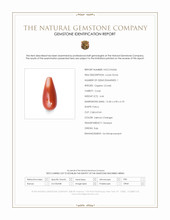 4.44 Ct. Salmon (Orange) Cabochon Coral from Italy Scan Report