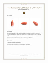 5.48 Ct. Coral from Italy Appraisal