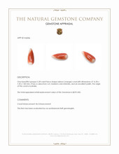 5.28 Ct. Salmon (Orange) Cabochon Coral from Australia Appraisal