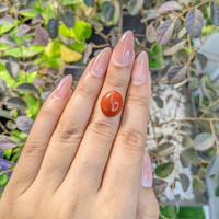 4.27 Ct. Cabochon Coral from Italy Life Style