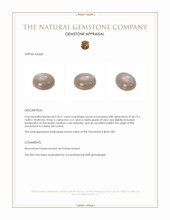 24.21 Ct. Cabochon Moonstone from Ceylon (Sri Lanka) Appraisal