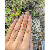 3.15 Ct. Cabochon Coral from Italy Life Style