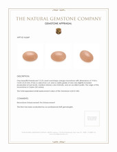 15.25 Ct. Peach Cabochon Moonstone from Ceylon (Sri Lanka) Appraisal