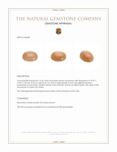 15.36 Ct. Cabochon Moonstone from Ceylon (Sri Lanka) Appraisal