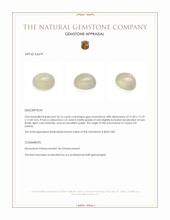 33.16 Ct. Cabochon Moonstone from Ceylon (Sri Lanka) Appraisal