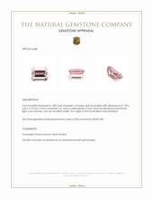 1.88 Ct. Pink Tourmaline from Mozambique Appraisal