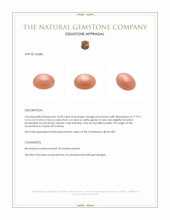 14.30 Ct. Cabochon Moonstone from Ceylon (Sri Lanka) Appraisal