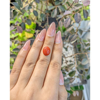 3.51 Ct. Cabochon Coral from Italy Life Style
