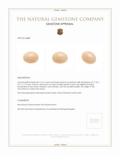 12.37 Ct. Peach Cabochon Moonstone from Ceylon (Sri Lanka) Appraisal