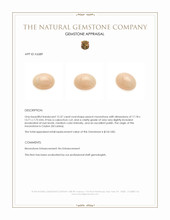 12.37 Ct. Cabochon Moonstone from Ceylon (Sri Lanka) Appraisal