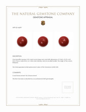 3.05 Ct. Cabochon Coral from Malaysia Appraisal