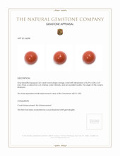 2.62 Ct. Cabochon Coral from Malaysia Appraisal