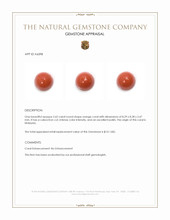 2.62 Ct. Cabochon Coral from Malaysia Appraisal