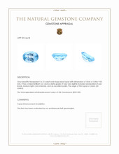 16.15 Ct. Blue Topaz from Ceylon (Sri Lanka) Appraisal