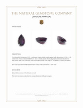 2.01 Ct. Pinkish Purple Spinel from Ceylon (Sri Lanka) Appraisal