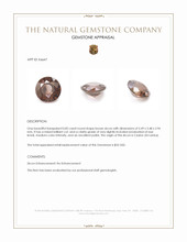 0.82 Ct. Brown Zircon from Ceylon (Sri Lanka) Appraisal
