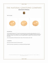 7.70 Ct. Cabochon Moonstone from Ceylon (Sri Lanka) Appraisal