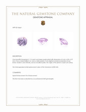 1.14 Ct. Purple Spinel from Ceylon (Sri Lanka) Appraisal