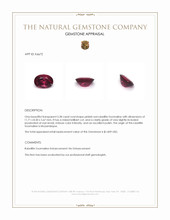 3.38 Ct. Pinkish Red Rubellite Tourmaline from Mozambique Appraisal