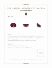 3.38 Ct. Rubellite Tourmaline from Mozambique Appraisal