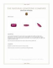 2.26 Ct. Reddish Pink Rubellite Tourmaline from Brazil Appraisal