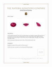 3.04 Ct. Rubellite Tourmaline from Brazil Appraisal