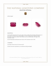 4.05 Ct. Purplish Pink Tourmaline from Brazil Appraisal
