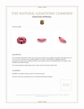 3.08 Ct. Rubellite Tourmaline from Brazil Appraisal
