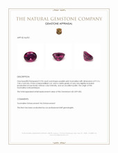 2.94 Ct. Purplish Pink Tourmaline from Mozambique Appraisal