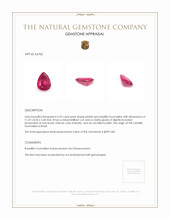 2.59 Ct. Rubellite Tourmaline from Brazil Appraisal