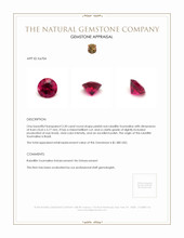 2.30 Ct. Rubellite Tourmaline from Brazil Appraisal