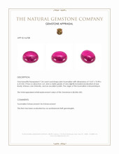 7.54 Ct. Pink Cabochon Tourmaline from Mozambique Appraisal