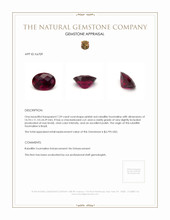 7.59 Ct. Rubellite Tourmaline from Brazil Appraisal