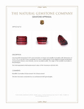 4.09 Ct. Red Rubellite Tourmaline from Mozambique Appraisal